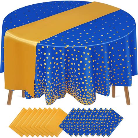 Amazon Preboun Sets Satin Table Runner And Plastic Round