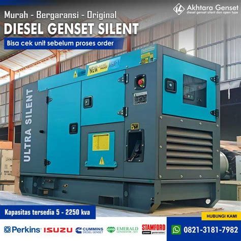 Jual READY GENSET SILENT PERKINS 80 KVA 100 KVA 135 KVA STAMFORD Di