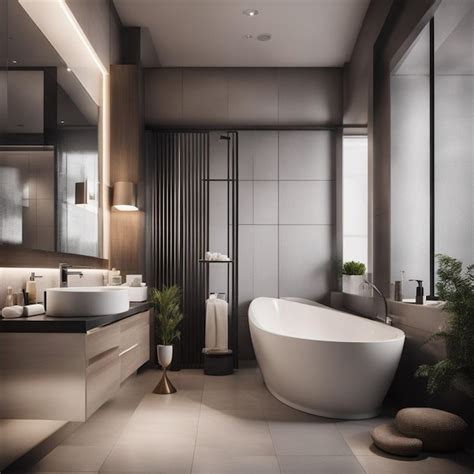 Premium AI Image | A modern and luxury bathroom