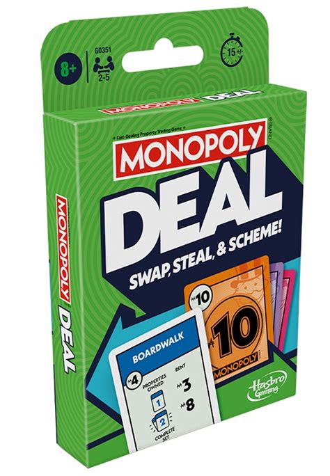 Jeu De Cartes Monopoly Deal Vert Ml Lillojeux