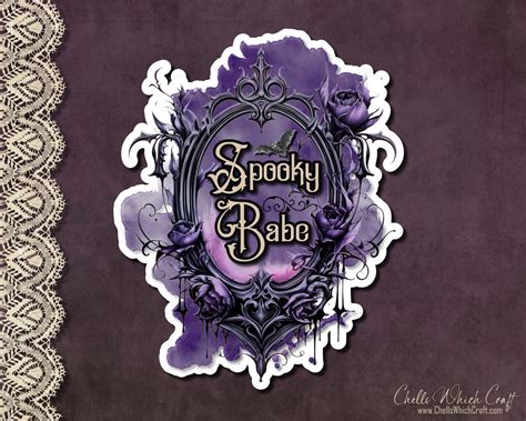 Spooky Babe Sticker Creepy Cute Sticker Halloween Stickers Cool Stickers Goth Sticker