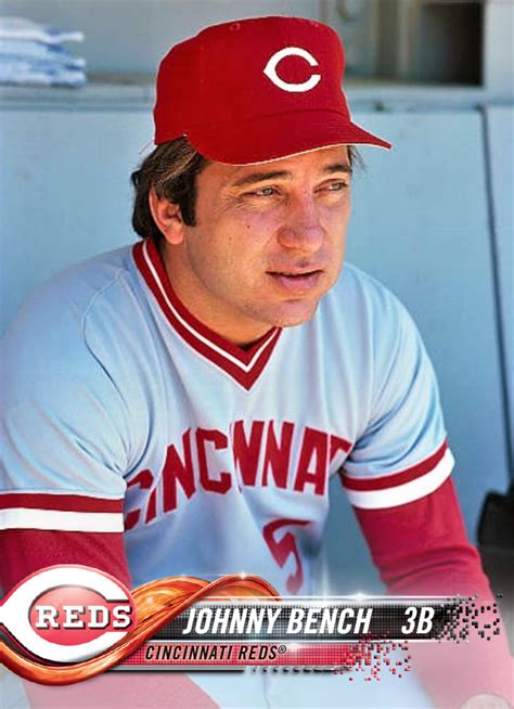 Old Baseball Cards Johnny Bench Cincinnati Reds Baseball Retro