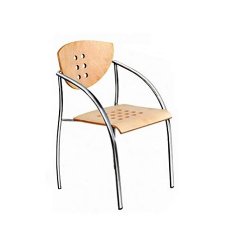 Silver Light Brown Wood Ss Sc T Restaurant And Cafeteria Chair At Rs