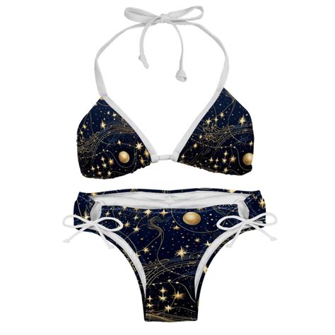 Constellation Bikini Set With Detachable Sponge Adjustable Strap Two