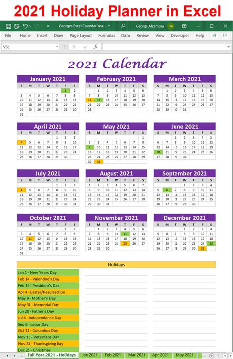 2021 Excel Calendar Weekly : 2021 Calendar - Free Printable Excel Templates - Calendarpedia ...