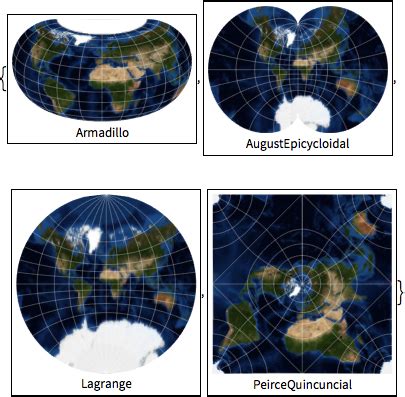 Cartographic Geo Projections: New in Wolfram Language 11