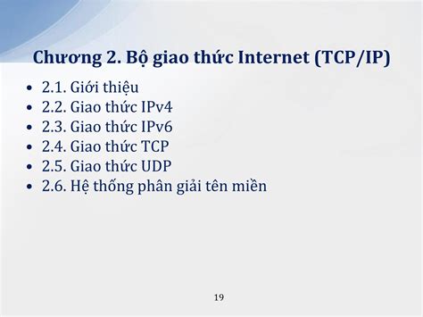 Bài giảng Lập trình mạng Chương 2 Bộ giao thức Internet TCP IP