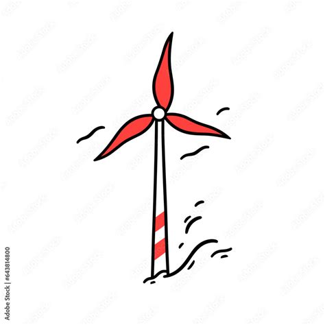 Wind speed symbol vector icon in minimalistic, black and red line work ...