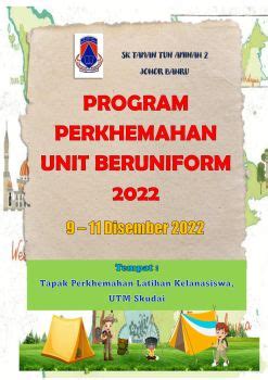 Buku Program Perkhemahan Tahunan Unit Beruniform 2022 G 06008091 Flip