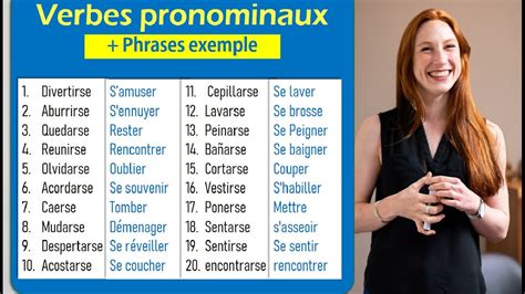 Verbes Pronominaux PHRASES EXAMPLE Apprendre L Espagnol YouTube