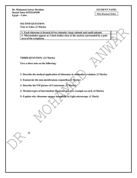 SOLUTION Quiz 3 Lab 2 Cytology 20 Marks With Answers Studypool