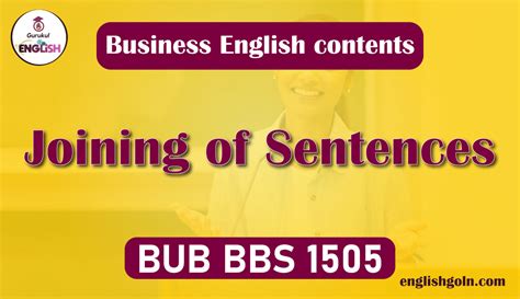 Joining Of Sentences English Gurukul Goln