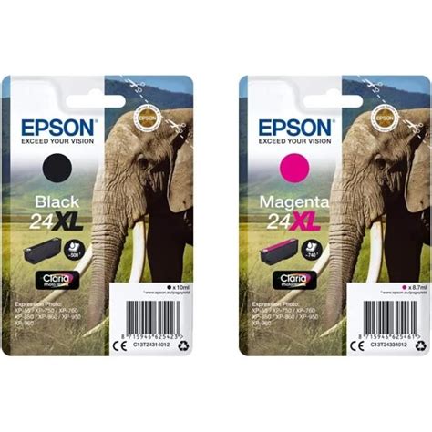 Epson Xl Elephant Noir Cartouche D Encre D Origine Xl Haute Capacite