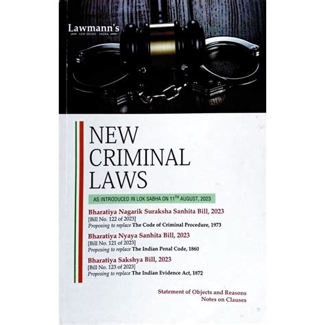 New Criminal Laws As Introduced In Lok Sabha On 11th August 2023