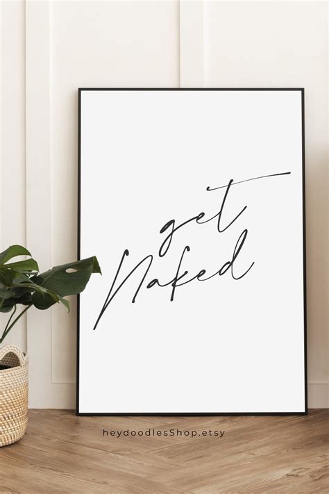 Get Naked Bathroom Sign Minimalist Bathroom Print Bathroom Etsy