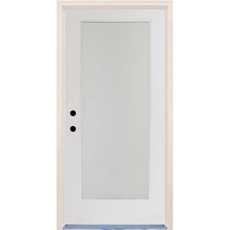 Builders Choice 36 In X 80 In Elite Right Hand Full Lite Satin Etch Glass Contemporary