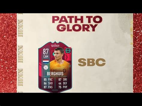 Fifa Wc Path To Glory Steven Berghuis Fifa Sbc Cheapest Solution