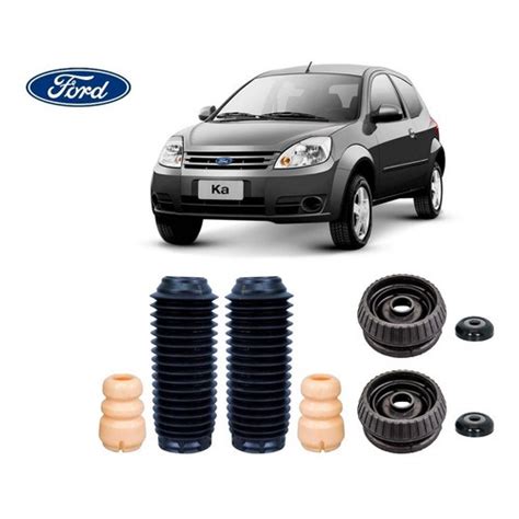 Par Kit Batente Coxim Coifa Rolamento Do Amortecedor Dianteiro Ford Ka