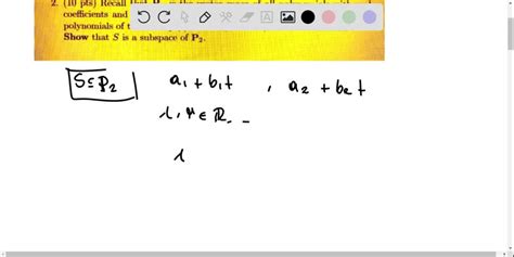 Solved Determine Whether Each Given Set S Is A Subspace Of The Given Vector Space V If So