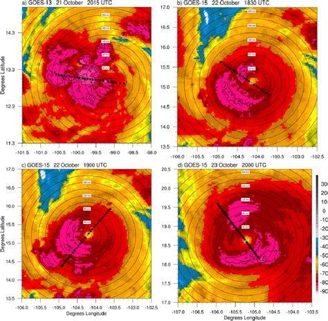 Infrared Brightness Temperature C Images Of Tropical Storm Patricia