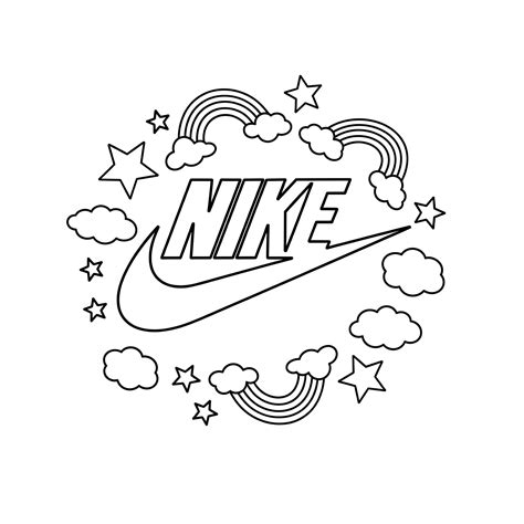 Nike Swoosh Coloring Page