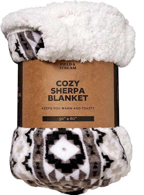 Field And Stream Cozy Sherpa Blanket Black Cozy Sherpa Cute Blankets