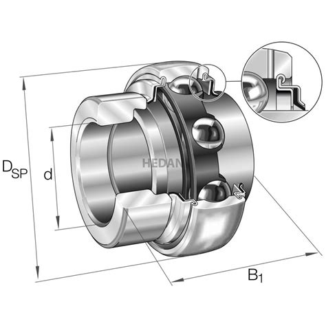 Ge Xl Krr B Ina Radial Insert Ball Bearing