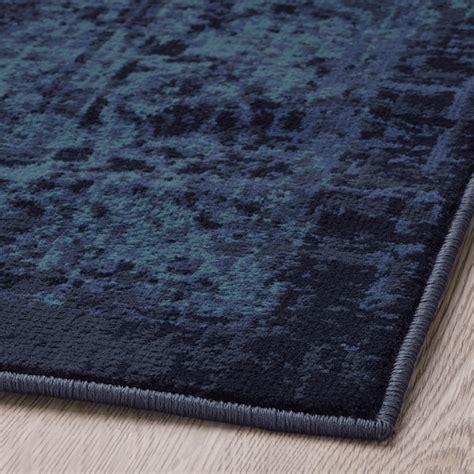 VonsbÄk Rug Low Pile Dark Blue 133x195 Cm Ikea