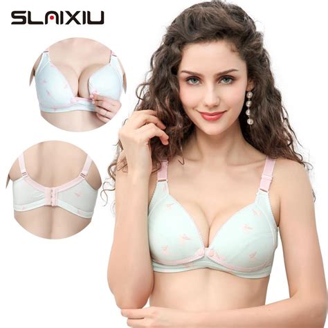 SLAIXIU Cotton Maternity Nursing Bra Pregnancy Breast Feeding Bras For