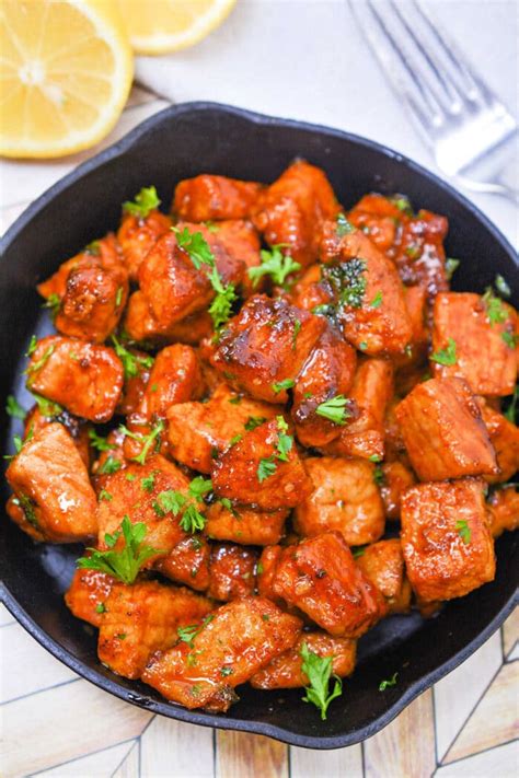 Garlic Butter Pork Bites On Stove Ninja Foodi Air Fryer Pork Bites