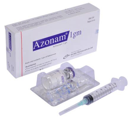 Azonam 1gm Vial Injection Arogga Online Pharmacy