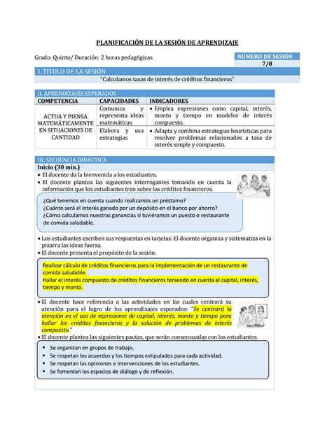 Sesi N De Aprendizaje Inter S Simple By Miriam Vega Plasencia Issuu