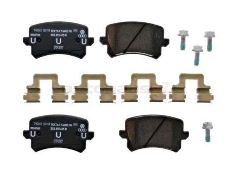 Genuine VW Audi 3AA698451A Brake Pad Set Rear Audi VW 3AA698451