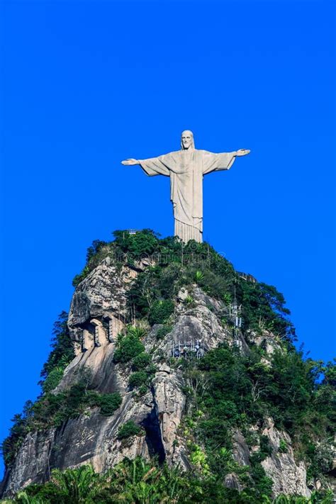 Corcovado Rio De Janeiro De La Estatua Del Redentor De Cristo Imagen