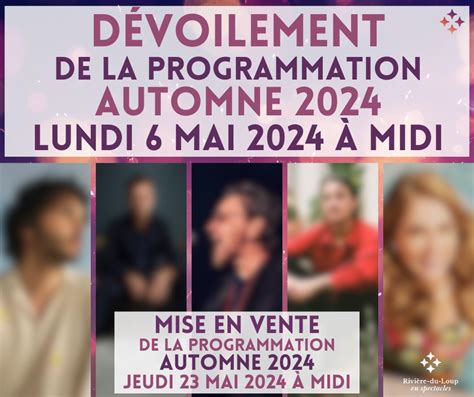 Annonce Date De D Voilement De La Programmation Automne Et De