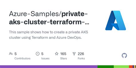 GitHub Azure Samples Private Aks Cluster Terraform Devops This