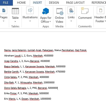 Cara Memasukkan Data Kedalam Tabel Di Word Cepat Kusnendar