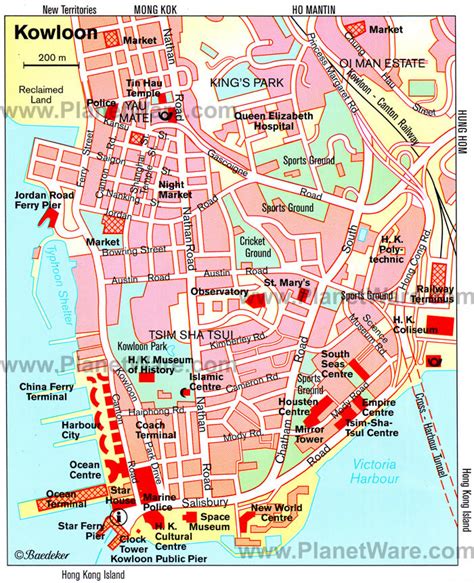 Kowloon Map - Hong Kong