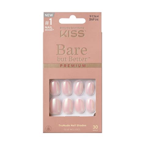 Amazon KISS Bare But Better Press On Nails Nail Glue Included Mocha Light Nude Skin