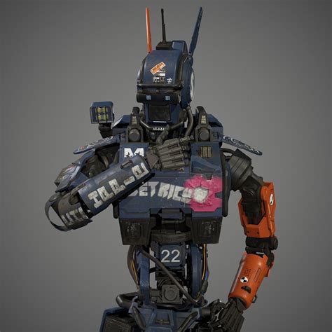 3d Model Robot Chappie Vr Ar Low Poly Cgtrader