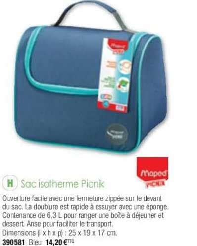 Promo Sac Isotherme Picnik Maped Chez Calipage Icatalogue Fr