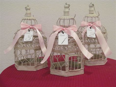 Birdcage Wedding Table Numbers Set Of 10 Wedding Birdcage Centerpieces