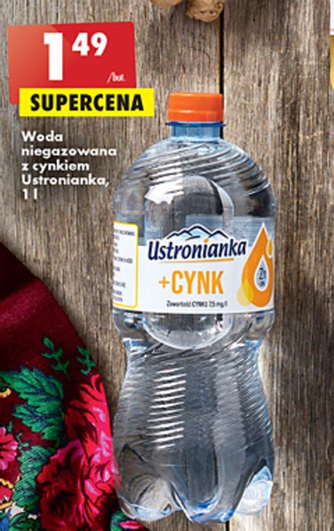 Promocja Ustronianka Woda Niegazowana Z Cynkiem 1l Biedronka