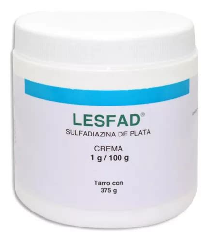 Sulfadiazina De Plata Lesfad 1 G 100 G Tarro 375 G Crema Envío Gratis