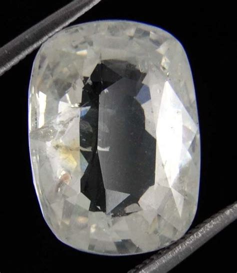 White Sapphire Safed Pukhraj Lab Certified 8 25 Ratti Certified Natural