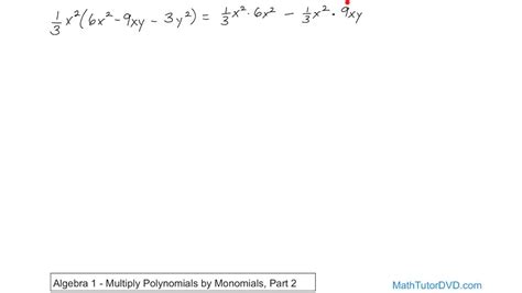 Algebra 1 Unit 4 Lesson 14 Multiply Polynomials By Monomials Part 2