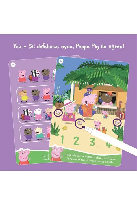 Peppa Pig Yaz Sil Aktivite Seti Matematiksel Düşünme Görsel Algı Ve