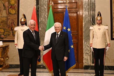 President Vahagn Khachaturyan Met With The President Of Italy Sergio