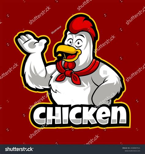 Chicken Mascot Logo Vector Illustration Stock Vector (Royalty Free ...