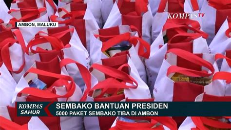 Pemerintah Kota Ambon Terima 5000 Paket Sembako Dari Presiden Jokowi